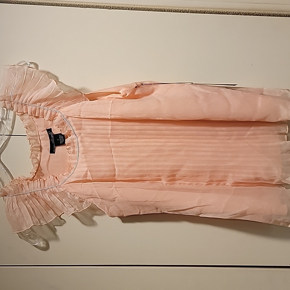 Willi Smith Peach Chiffon Tank Top